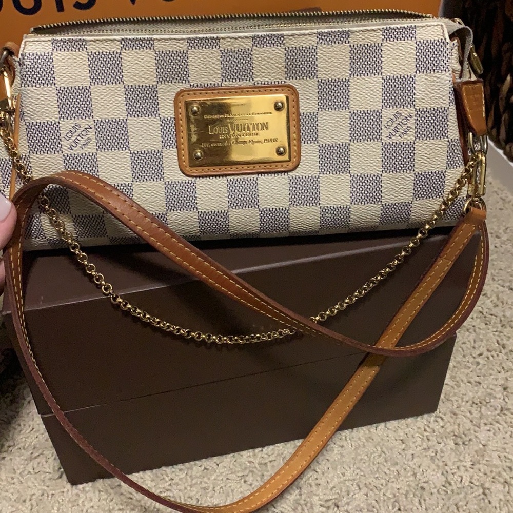Authentic Louis Vuitton Eva Damier Azur